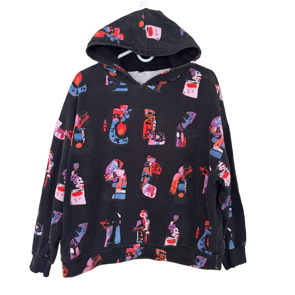 Desigual hoodie sweater “fun” Size M - M. Cristian Lacroix abstract. 100% cotton